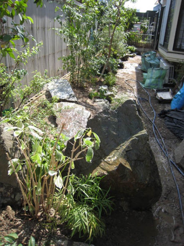 石　植栽完了